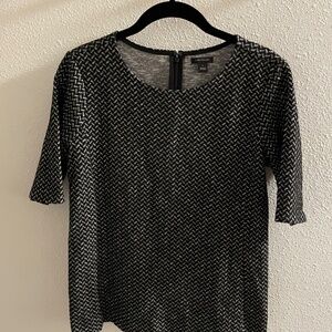 Ann Taylor Chevron short sleeve top small S